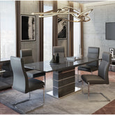 Massimo High Gloss Grey 160cm Extending Dining Table